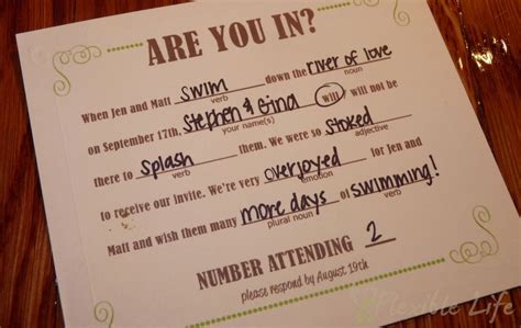 Our Diy Mad Libs Style Wedding Rsvp Card A Flexible Life Rsvp