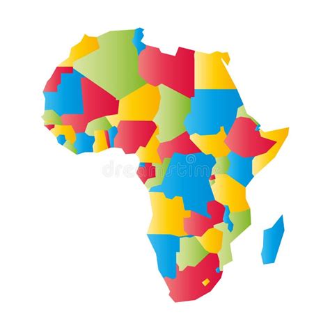 Very Simplified Infographical Political Map Of Africa Simple Geometric