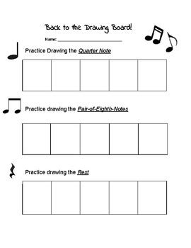 Triplet note rhythms in music. Practice Drawing Quarter Notes