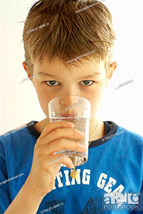 Boy Drinking Water 2 Stock Photo Picture And Rights Managed Image