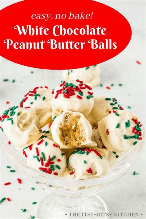 White Chocolate Peanut Butter Balls Recipe Dessert Recipes Easy