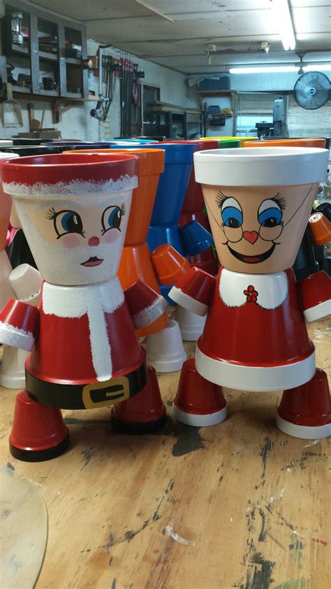 Pin By Janet Light On Flower Pot People Clay Pot Crafts Christmas