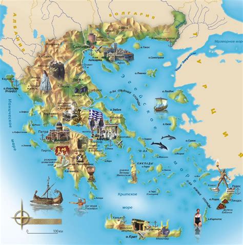 Mapa Turístico Da Grécia Hellas Mapa Turístico Sul Da Europa Europa