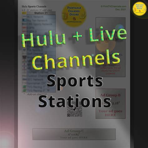 Hulu Live Sports Channels Free Printable Pdf Channel Lineup