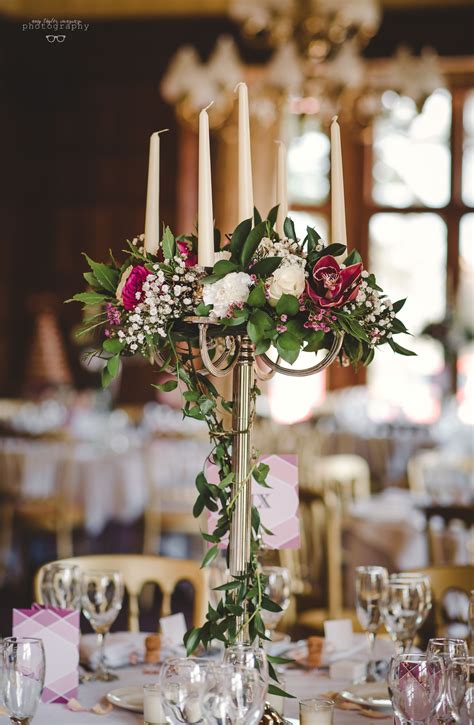 A Stunning Floral Candelabra Centrepiece Candelabra Wedding