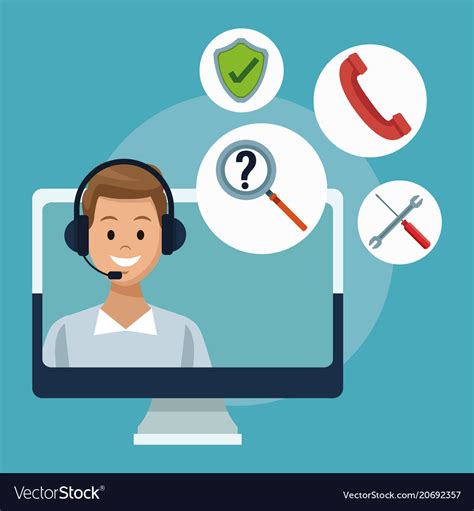 Customer Service And Support Royalty Free Vector Image