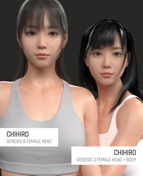 chihiro g3g8f for genesis 3 and 8 female 3d figure assets gravureboxing
