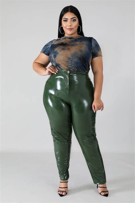 Catpant Leatherette Gitionline Outfits With Leggings Plus Size