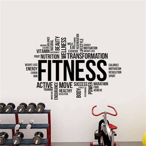 Fitness Wall Decals Etsy