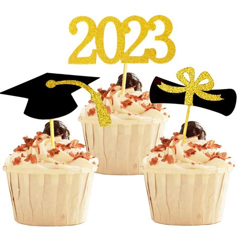 Buy Yubobo 2023 Graduation Cupcake Toppers 48 Pcs Foodappetizer Picks