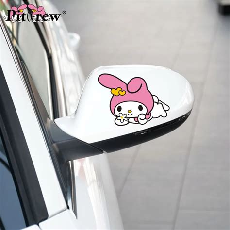 1pair 9 7cm high quality cute rabbit car styling vinyl wall stickers and decals accessories for
