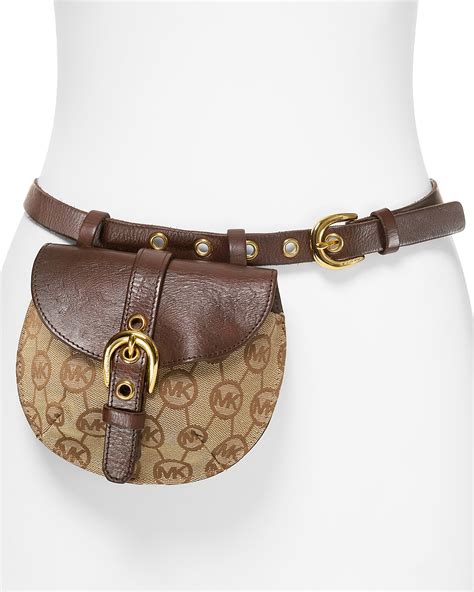 Michael Michael Kors Belt Bag Vintage Leather And Jacquard