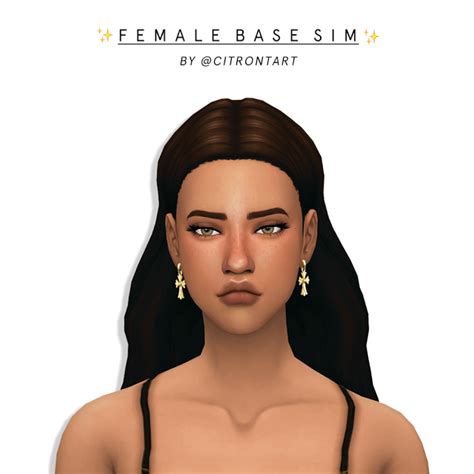 Sims 4 Ccs The Best Female Base Sim Download By Citrontart The Sims