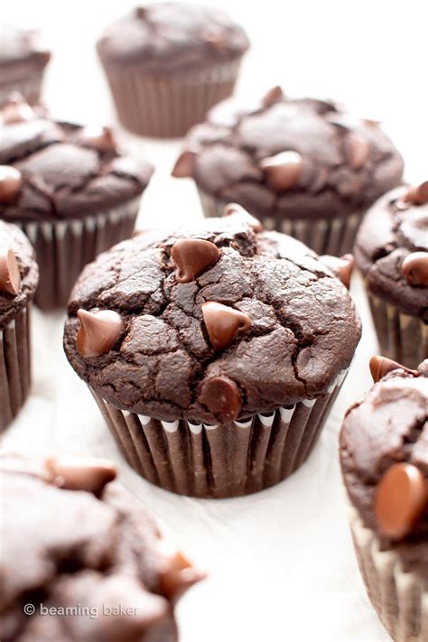 Best Vegan Gluten Free Moist Chocolate Muffins Recipe Easy Double
