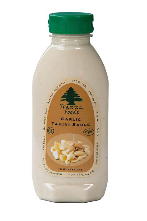 Mediterranean Garlic Tahini Sauce Trazza Foods