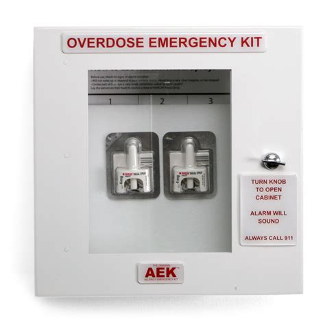 Non Locking Naloxone Narcan Opioid Overdose Emergency Kit W Door