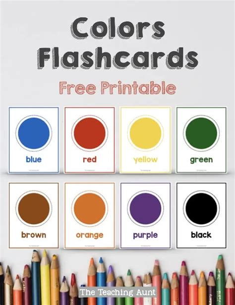 Printable Color Flashcards