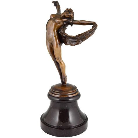 Art Nouveau Bronze Sculpture Of A Nude Holding A Ball By Hans Keck At Stdibs