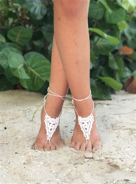 ivory wedding shoe beach wedding shoes crochet barefoot