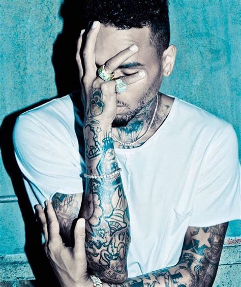 chris brown got in trouble for getting first tattoo at 13 popstartats chris brown tattoo
