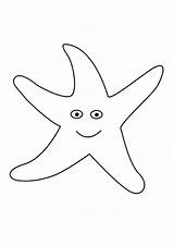 Sea Star Coloring Starfish Hellokids sketch template