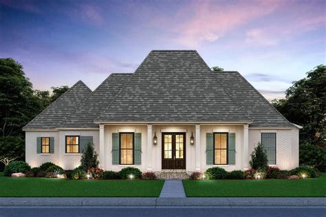 Exclusive Painted Brick French Country House Plan With A Splash Of