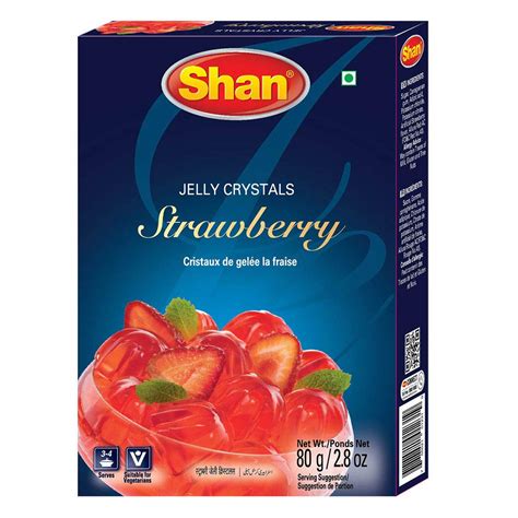 Shan Jelly Crystals Strawberry 28 Oz 80g Cristaux De