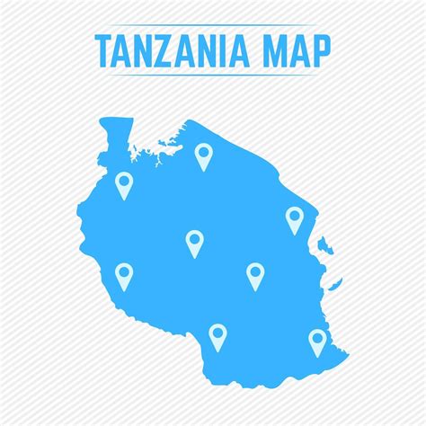 Mapa Simple De Tanzania Con Iconos De Mapa 2323434 Vector En Vecteezy