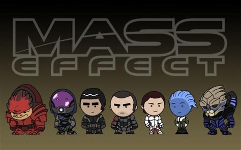 Chibi Mass Effect 1024x640 Wallpaper