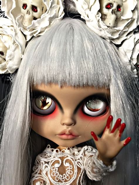 Custom Blythe Gothic Dolls Gothic Dolls Scary Dolls Blythe Dolls