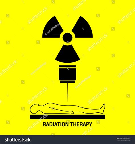 Radiation Therapy Medical Logo Vector Icon เวกเตอร์สต็อก ปลอดค่า