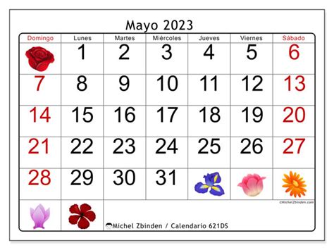 Calendario Mayo De Para Imprimir DS Michel Zbinden PE