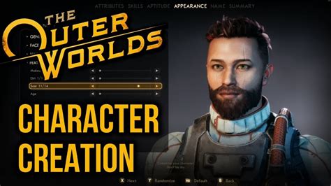 The Outer Worlds Character Creation In Depth Look Youtube