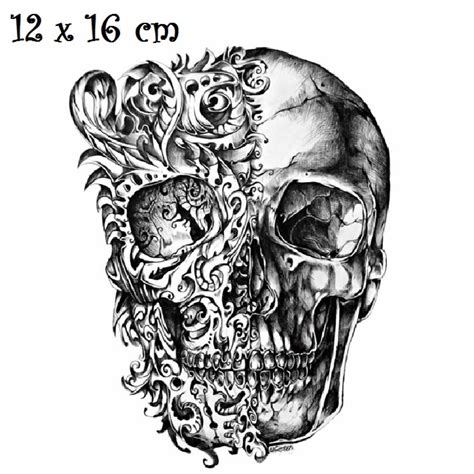 Boutique online tête de mort avec large choix de produits: Patch applique, dessin transfert thermocollant, tête de mort, tatouage graffiti ** 12 x 16 cm ...