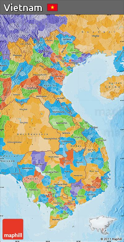 Free Political Map Of Vietnam