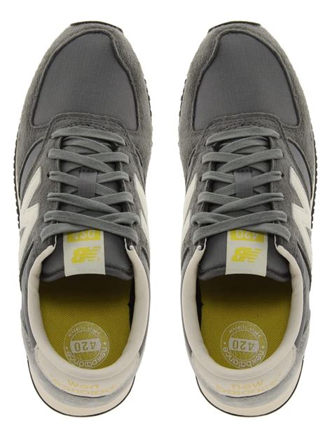New Balance 420 Grey Suede Trainers In Gray Lyst
