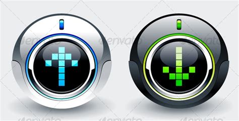 High Tech Buttons Vectors Graphicriver