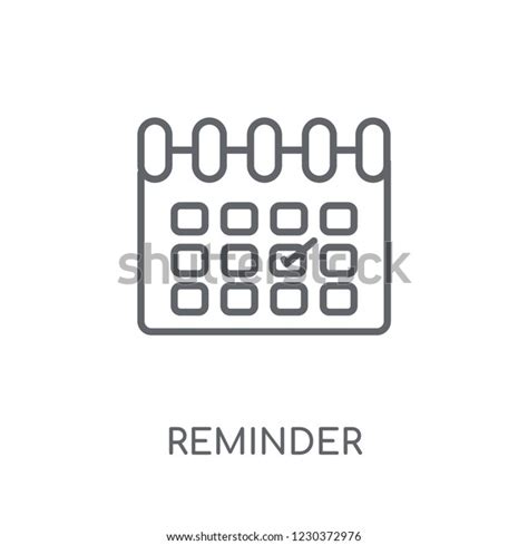 Reminder Linear Icon Modern Outline Reminder Stock Vector Royalty Free