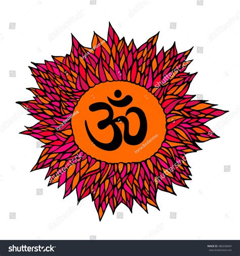 Colorful Hand Draw Om Symbol Vector Stock Vector Royalty Free