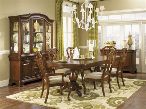 Elite dining room brown silver birch $7,072 stock item. The Evolution Pedestal Formal Dining Room Collection ...