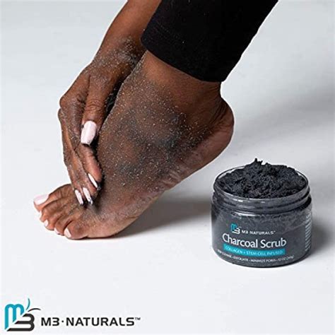 M3 Naturals Charcoal Exfoliating Body Scrub With Collagen