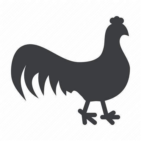 Agriculture Bird Cock Farm Meat Poultry Rooster Icon Download
