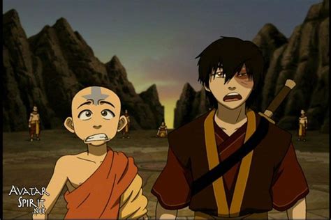 Avatar Aang And Zuko Feeling Shocked After Hearing The Sun Warrior