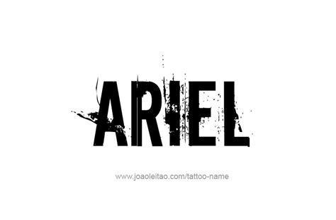 ariel name tattoo designs