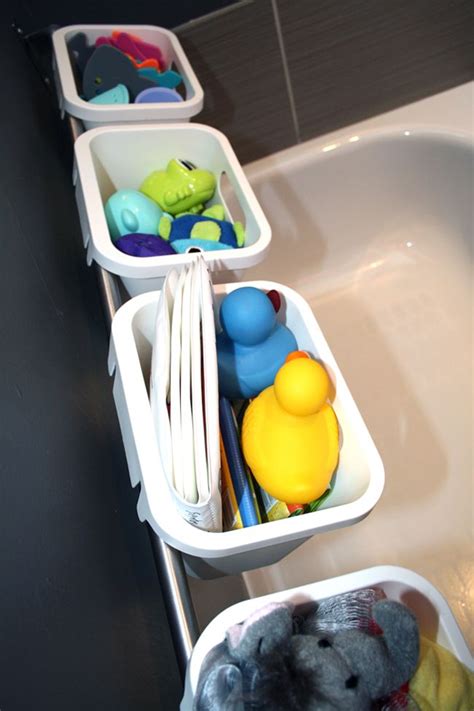 Bath Toy Storage That Transforms To Guest Luxury Bathroom Bathtub Toy