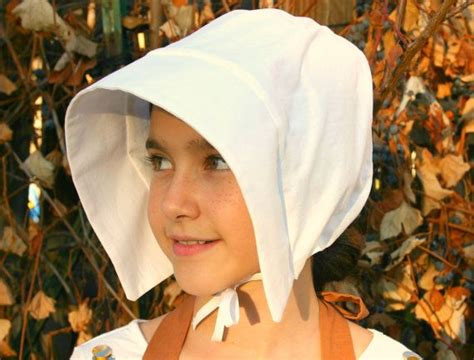 Pilgrim Bonnet Hat Head Covering Thanksgiving Pioneer Amish Etsy