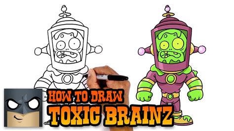 How To Draw Plants Vs Zombies Toxic Brainz