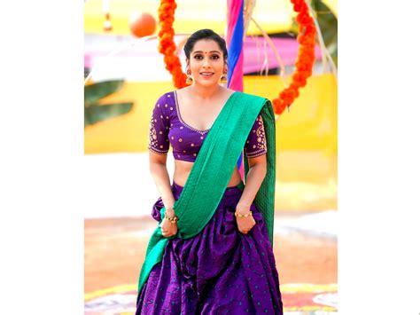 Rashmi Gautam In A Half Saree Telugu Cinema