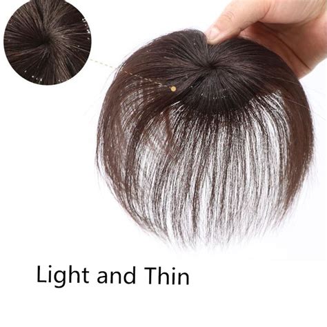 100 Human Hair Topper Clip In Thin Hairpiece Toupee Top Pieces Wiglet