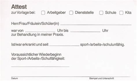 Atteste - Praxis für Allgemeinmedizin - Dipl.-Med. Todorow